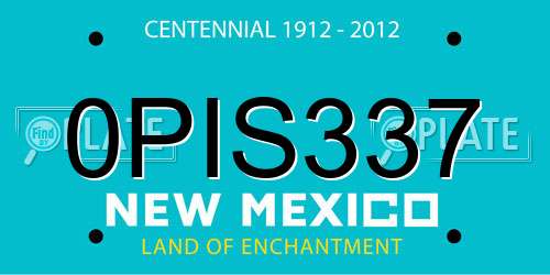 0PIS337 New Mexico License Plate
