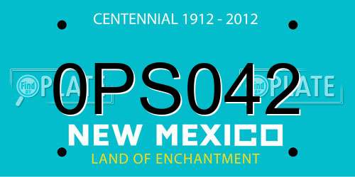 0PS042 New Mexico License Plate