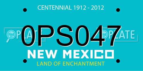 0PS047 New Mexico License Plate
