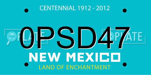 0PSD47 New Mexico License Plate