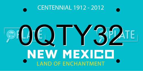 0QTY32 New Mexico License Plate