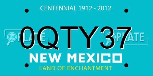 0QTY37 New Mexico License Plate