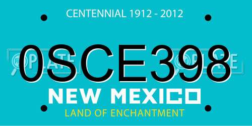0SCE398 New Mexico License Plate