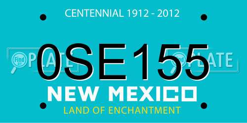 0SE155 New Mexico License Plate