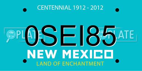 0SEI85 New Mexico License Plate