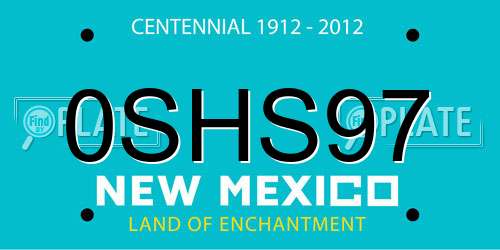 0SHS97 New Mexico License Plate