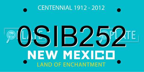 0SIB252 New Mexico License Plate