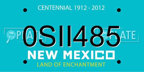 0SII485 New Mexico License Plate