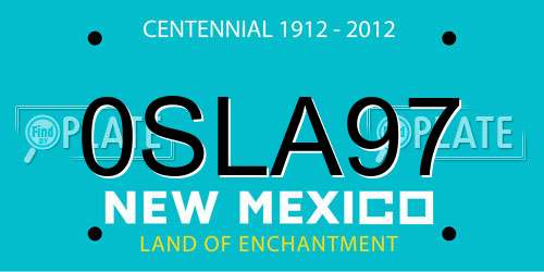 0SLA97 New Mexico License Plate