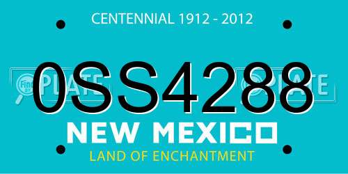 0SS4288 New Mexico License Plate