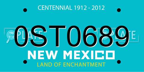 0ST0689 New Mexico License Plate