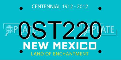 0ST220 New Mexico License Plate