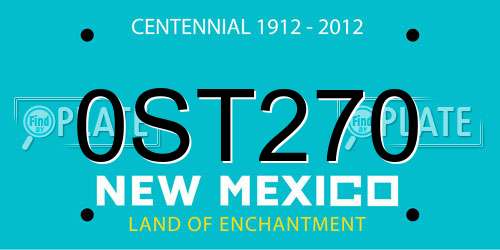 0ST270 New Mexico License Plate