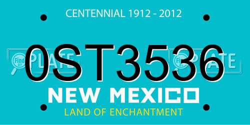 0ST3536 New Mexico License Plate