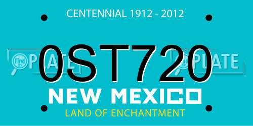 0ST720 New Mexico License Plate