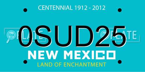 0SUD25 New Mexico License Plate