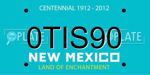 0TIS90 New Mexico License Plate