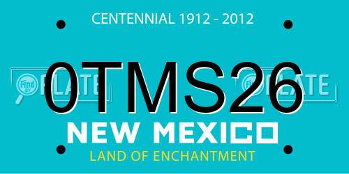 0TMS26 New Mexico License Plate