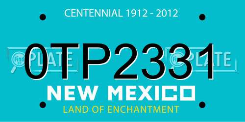 0TP2331 New Mexico License Plate