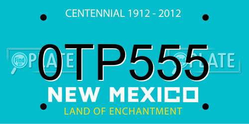 0TP555 New Mexico License Plate