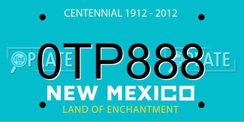 0TP888 New Mexico License Plate