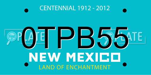0TPB55 New Mexico License Plate