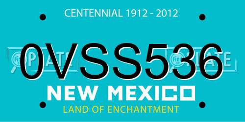 0VSS536 New Mexico License Plate