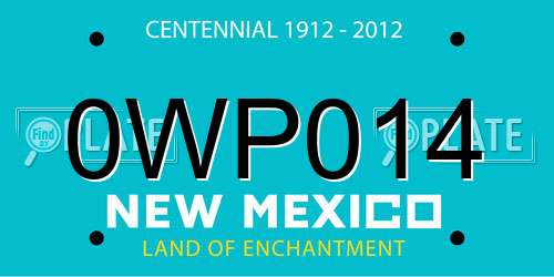 0WP014 New Mexico License Plate