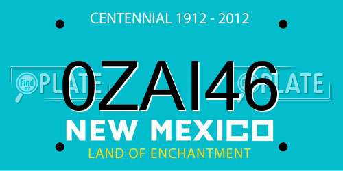 0ZAI46 New Mexico License Plate