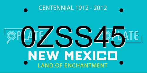 0ZSS45 New Mexico License Plate