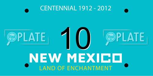 10 New Mexico License Plate