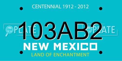 103AB2 New Mexico License Plate
