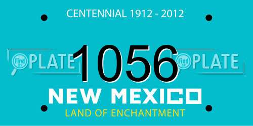1056 New Mexico License Plate