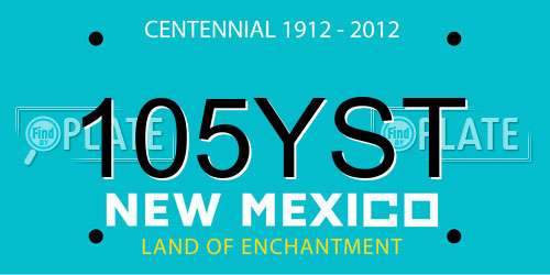 105YST New Mexico License Plate