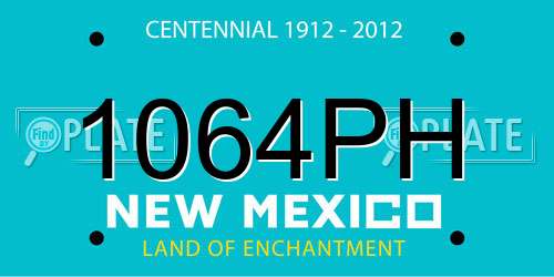 1064PH New Mexico License Plate