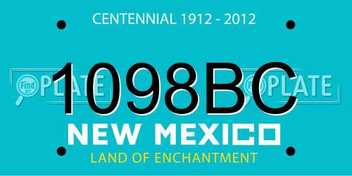 1098BC New Mexico License Plate