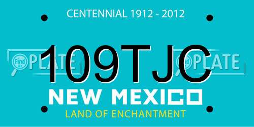 109TJC New Mexico License Plate