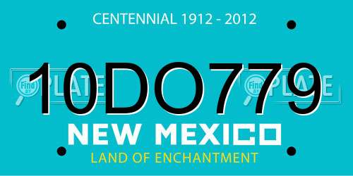 10DO779 New Mexico License Plate