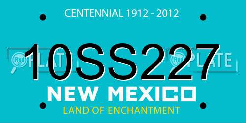 10SS227 New Mexico License Plate