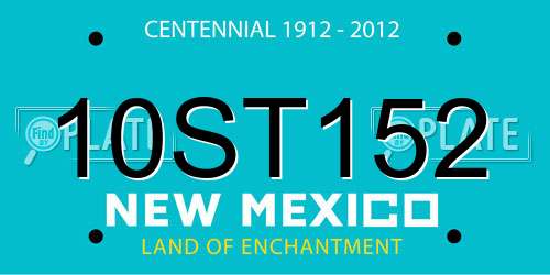 10ST152 New Mexico License Plate