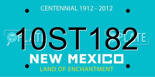 10ST182 New Mexico License Plate