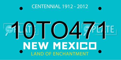 10TO471 New Mexico License Plate