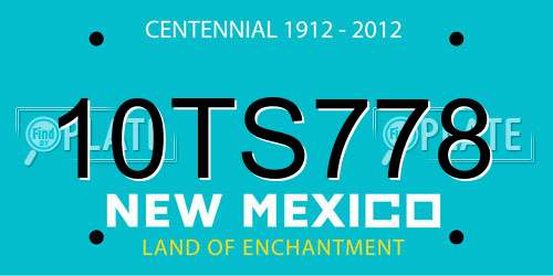10TS778 New Mexico License Plate