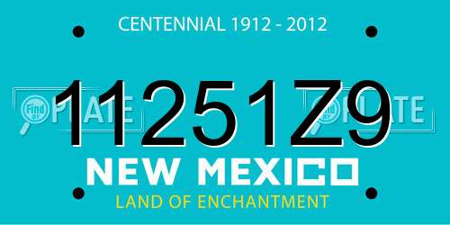 11251Z9 New Mexico License Plate