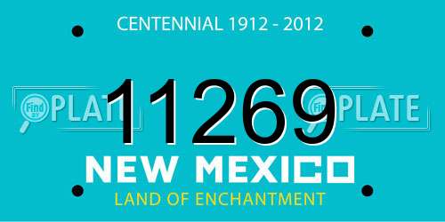 11269 New Mexico License Plate