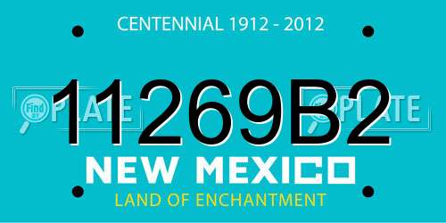 11269B2 New Mexico License Plate