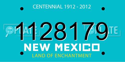 1128179 New Mexico License Plate