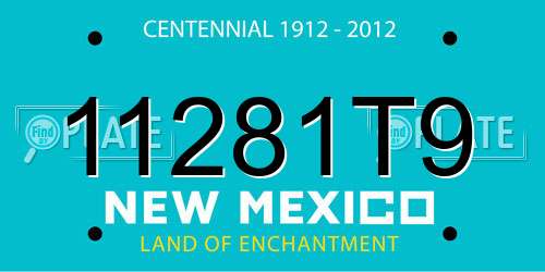 11281T9 New Mexico License Plate