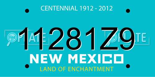 11281Z9 New Mexico License Plate