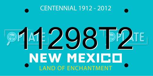 11298T2 New Mexico License Plate